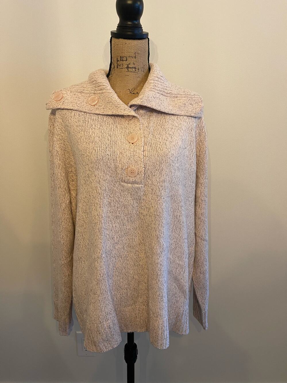 Light Pink Sag Harbor Pullover Size 3X